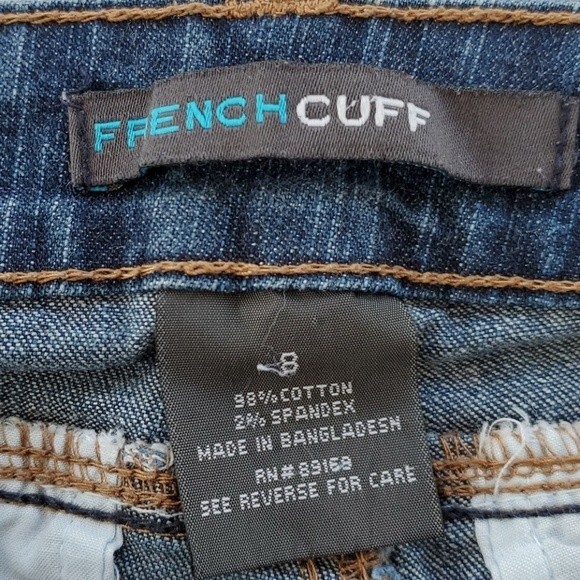 FRENCH CUFF BOOTCUT JEANS MEDIUM WASH SIZE 8 - Picture 3 of 10